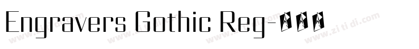 Engravers Gothic Reg字体转换